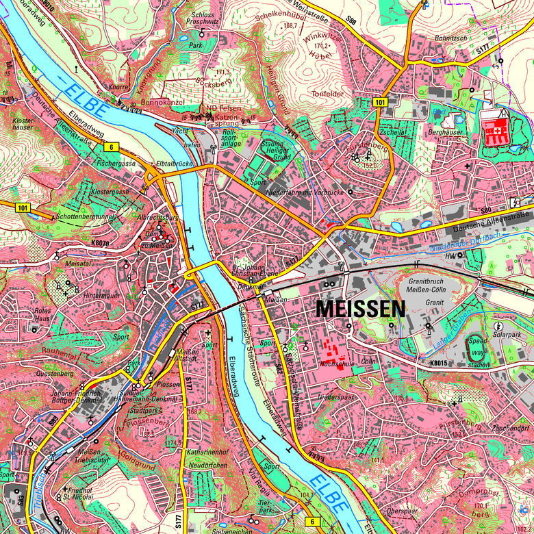 Ausschnitt DTK25 Meißen