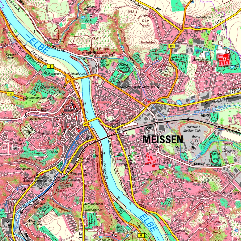 Ausschnitt DTK25 Meißen